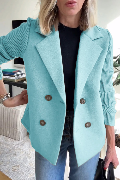 Liz - Timeless Knit-Sleeve Blazer